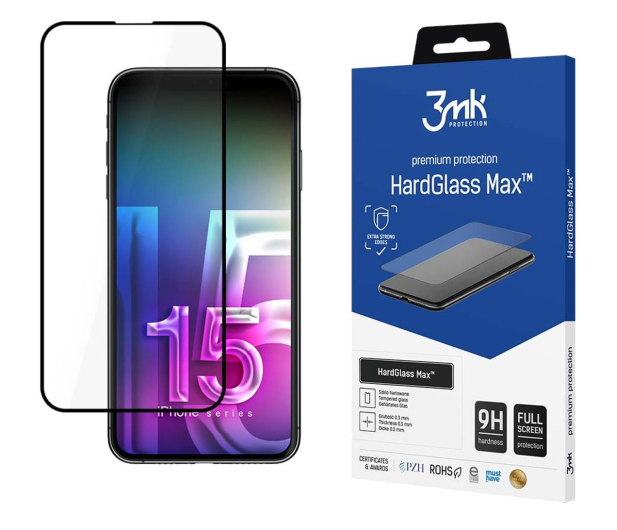 3MK HardGlass Max do iPhone 15 Pro Max 5903108529075 - 1173093 - zdjęcie